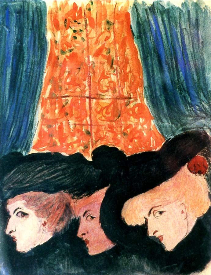Marianne von Werefkin Untitled 1908 Women at a Theater Fine Art Print