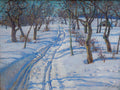 Nikolay Bogdanov Belsky Road in a Winter Garden 1920-1930 Fine Art Print