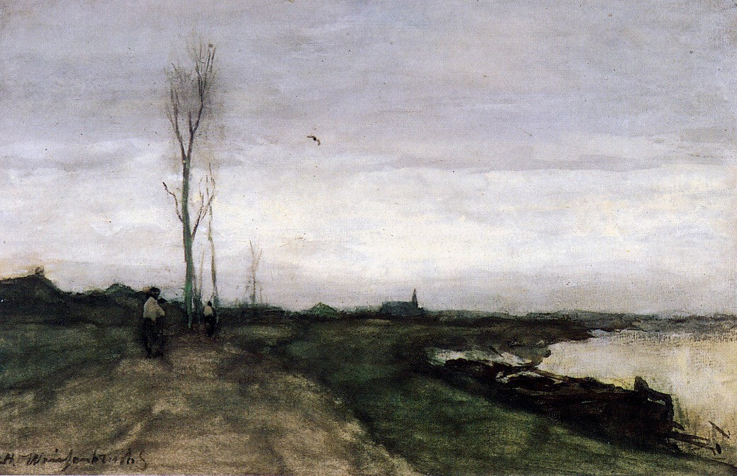 Johan Hendrik Weissenbruch Road near the Canal 1893 Fine Art Print
