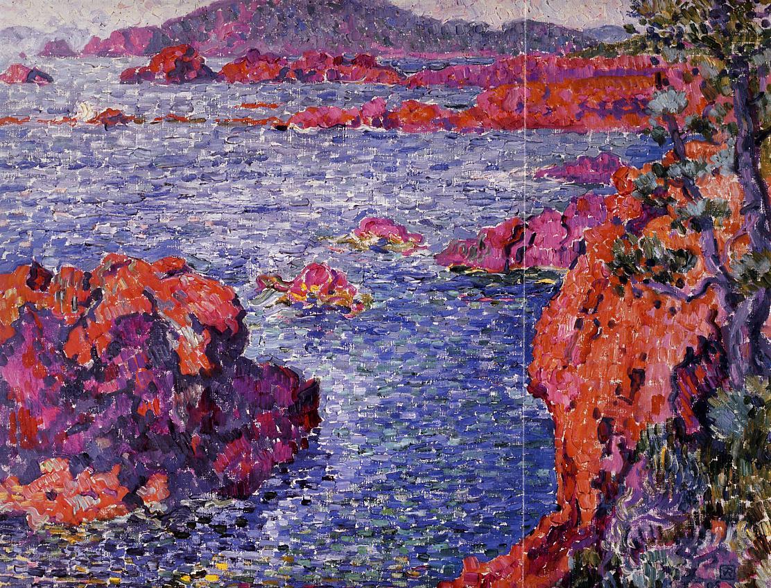 Theo van Rysselberghe Rocks at Antheor 1906 Fine Art Print