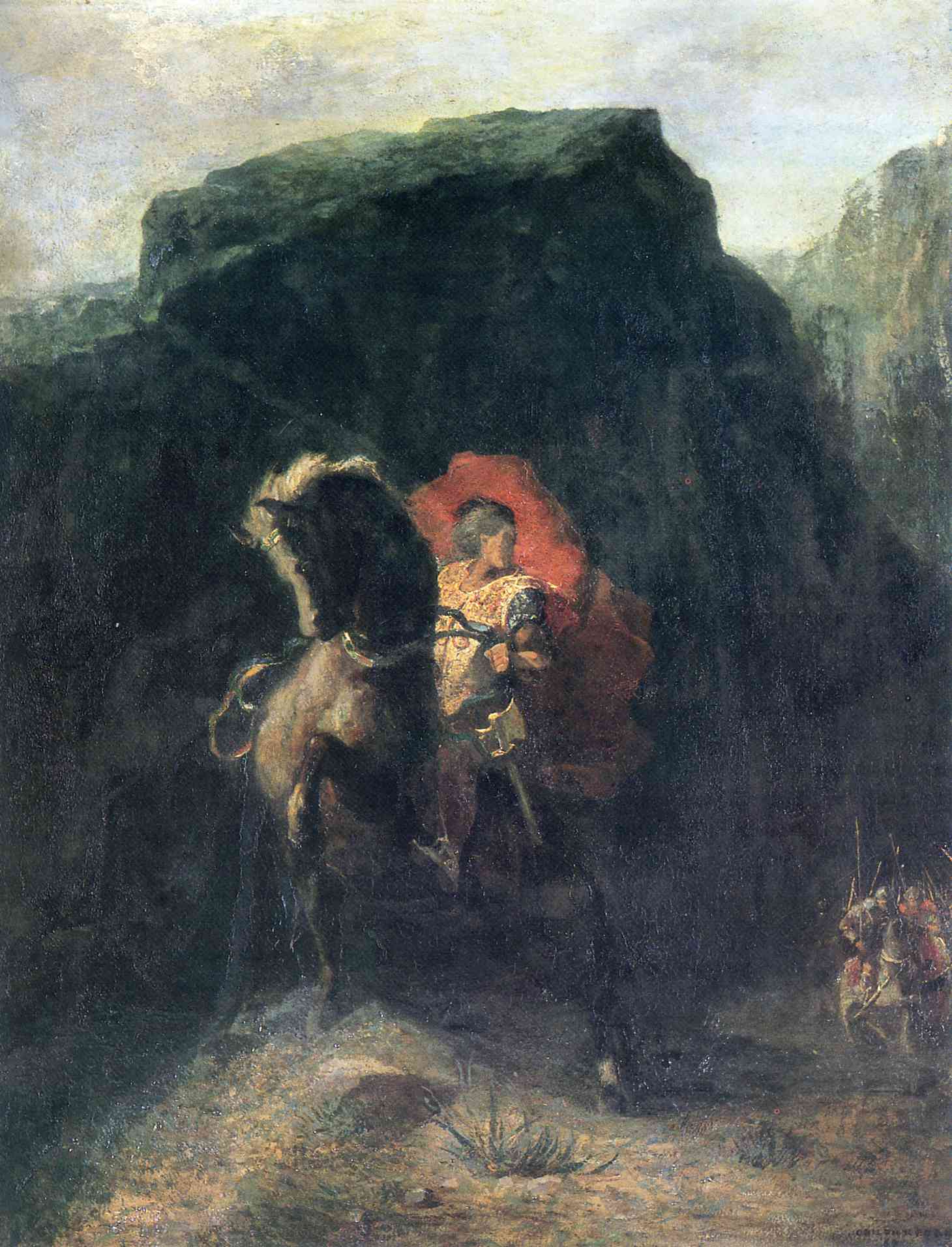 Odilon Redon Roland at Roncesvalles 1869 Fine Art Print