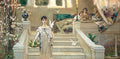 Wilhelm Kotarbinski Roman Beauty with Doves 1900 Fine Art Print