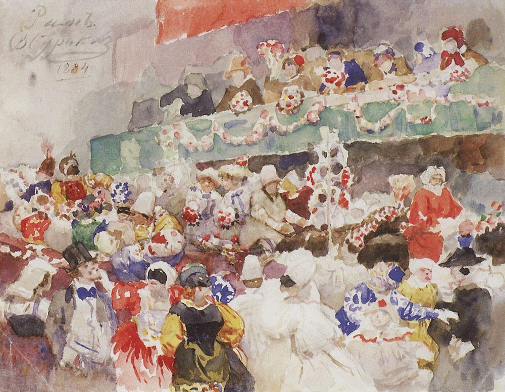 Vasily Surikov Roman Carnival 1884 Fine Art Print