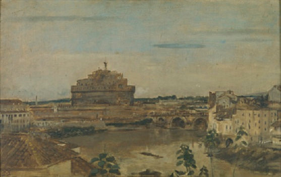 Xavier Mellery Rome. The Castel Sant'Angelo 1828 Fine Art Print