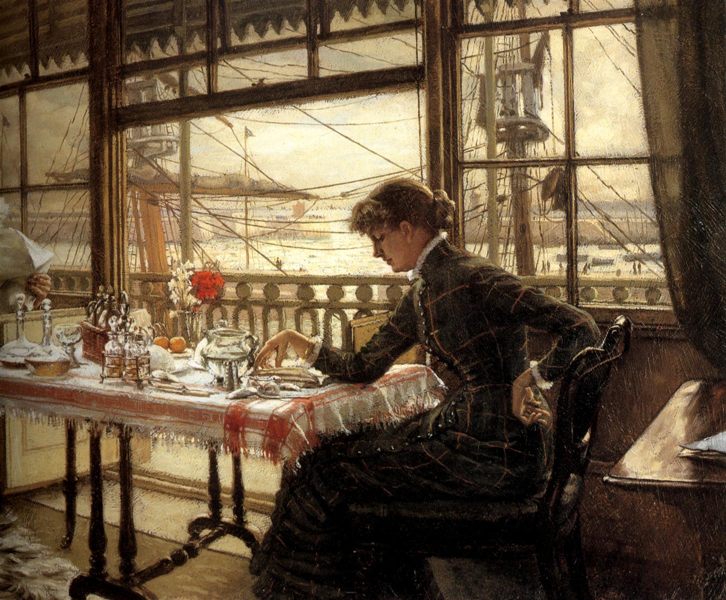 James Tissot Room Overlooking the Harbour 1878 Fine Art Print