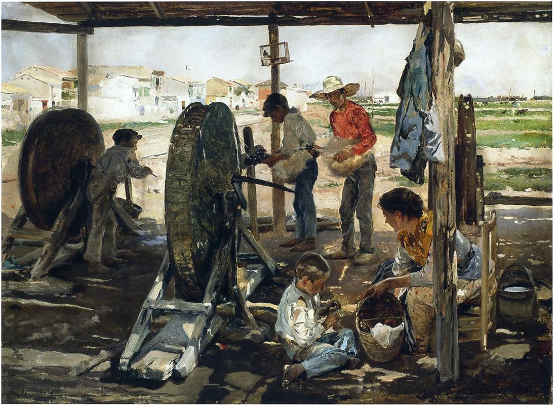 Joaquín Sorolla Ropemakers 1893 Fine Art Print