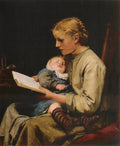Albrecht Anker Rosa and Bertha Gugger 1883 Fine Art Print