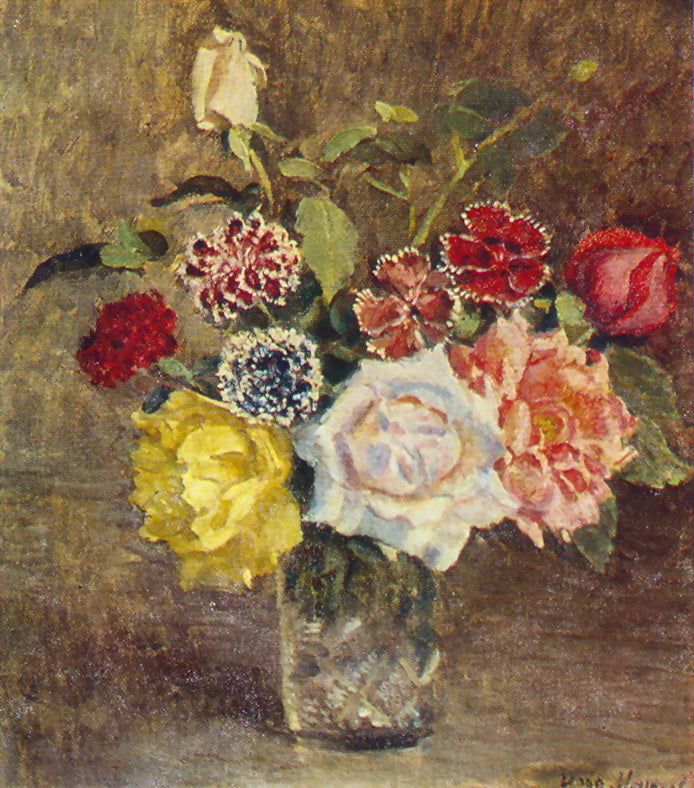 Ilya Mashkov Roses and Carnations 1939 Fine Art Print