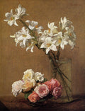 Henri Fantin-Latour Roses and Lilies 1888 Fine Art Print
