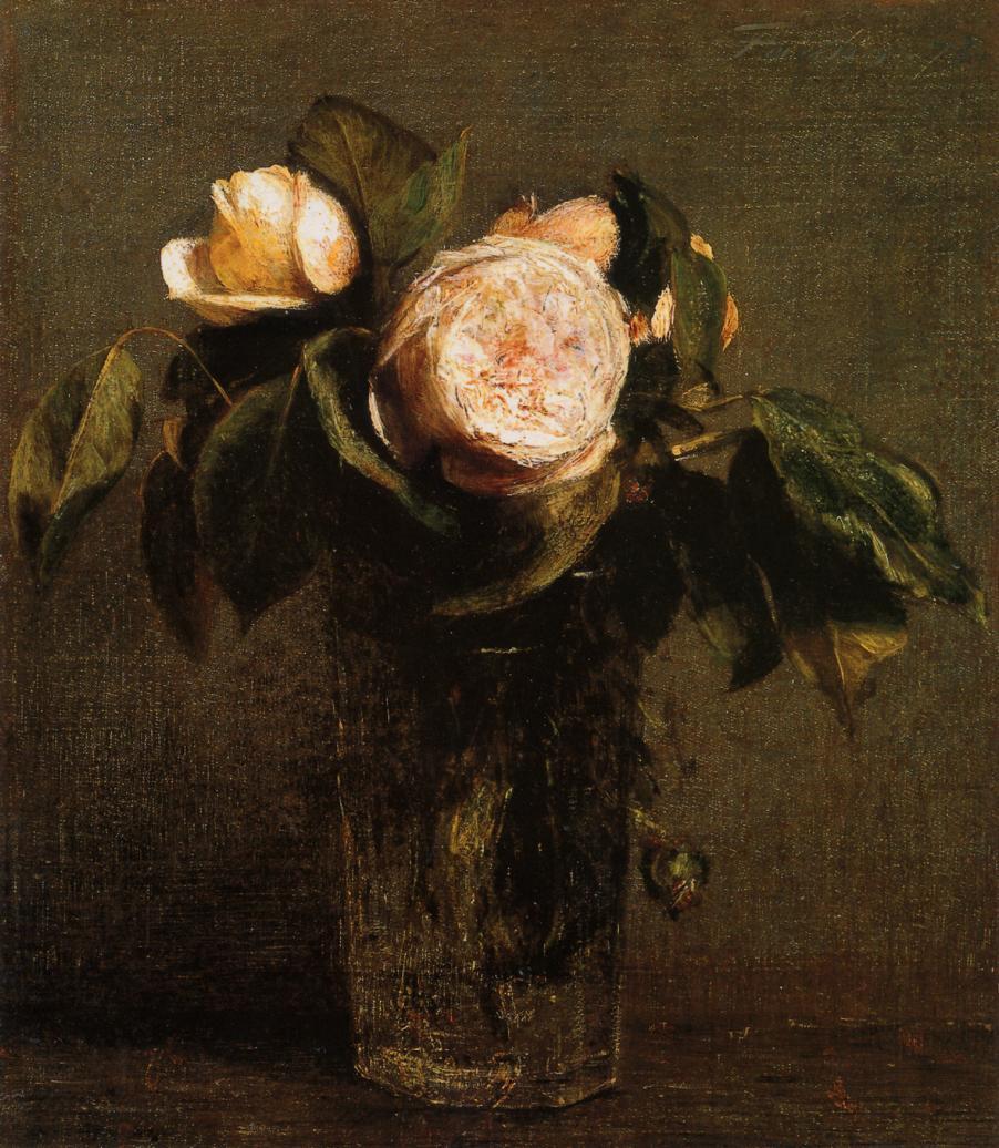 Henri Fantin-Latour Roses in a Tall Glass 1873 Fine Art Print