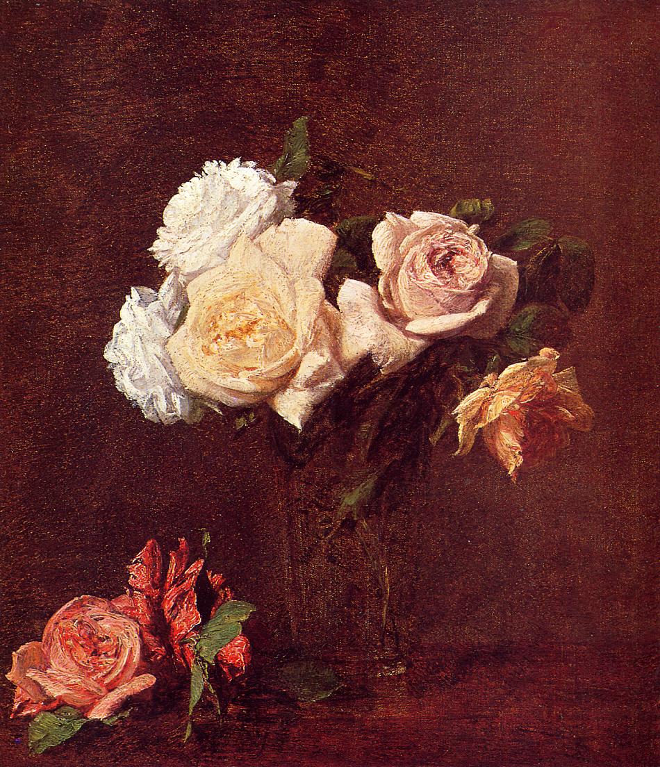 Henri Fantin-Latour Roses in a Vase 1884 Fine Art Print