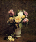 Henri Fantin-Latour Roses in a White Porcelin Vase 1874 Fine Art Print