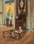 Rudolf Ernst The Mosque of Rüstem Pasha, Constantinople 1885 Fine Art Print