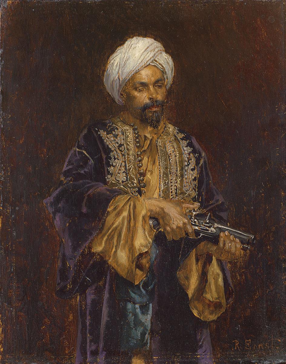 Rudolf Ernst The Pistol 1885 Fine Art Print