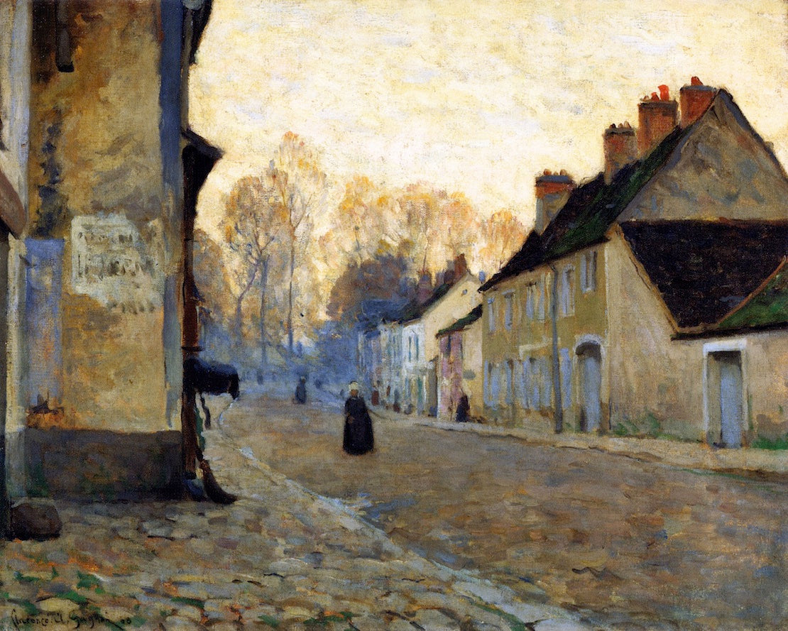 Clarence Gagnon Rue du Canal, Moret-sur-Loing 1908 Fine Art Print