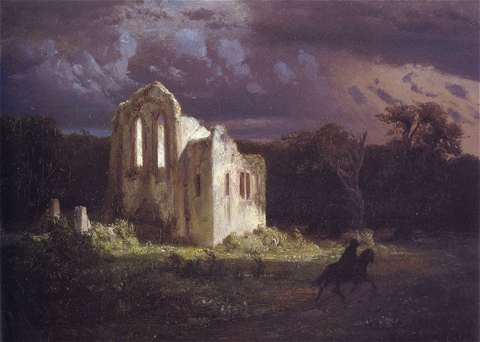 Arnold Böcklin Ruins in the Moonlit Landscape 1849 Fine Art Print