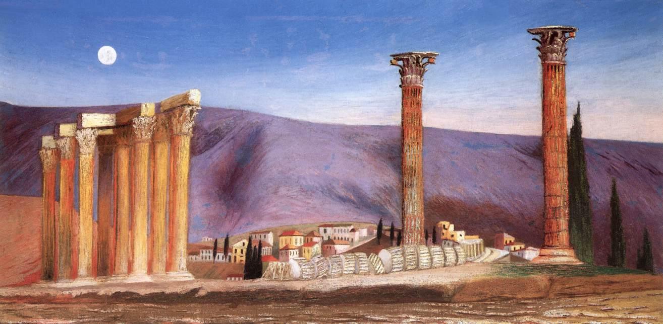 Tivadar Kosztka Csontvary Ruins of the Jupiter Temple in Athens 1904 Fine Art Print