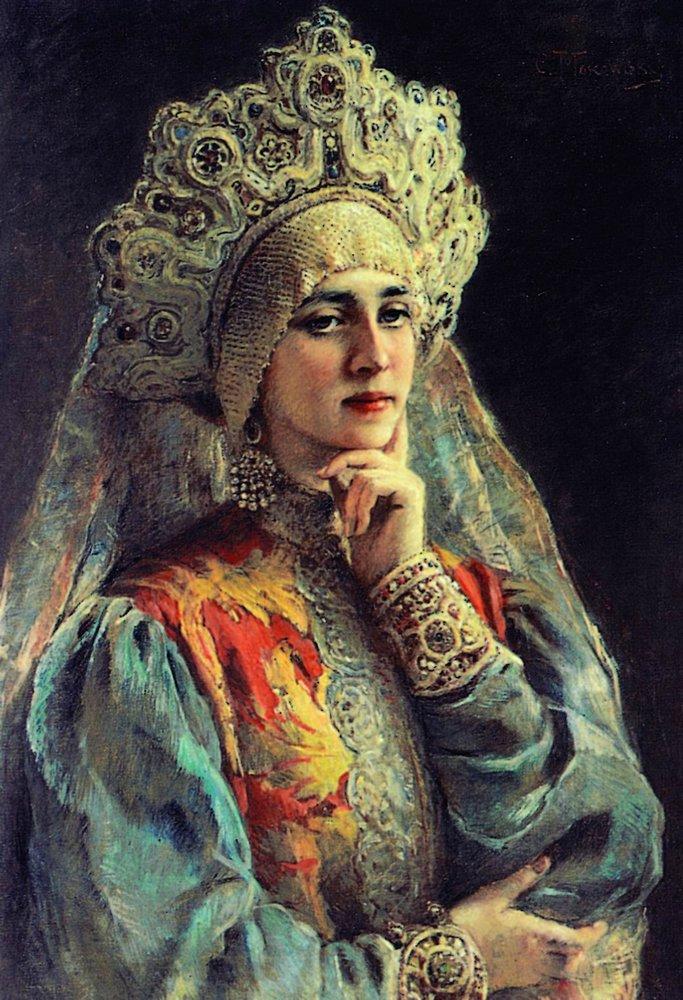Konstantin Makovsky Russian Beauty 1900 Fine Art Print