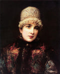 Konstantin Makovsky Russian Beauty in Kokoshnik 1890 Fine Art Print
