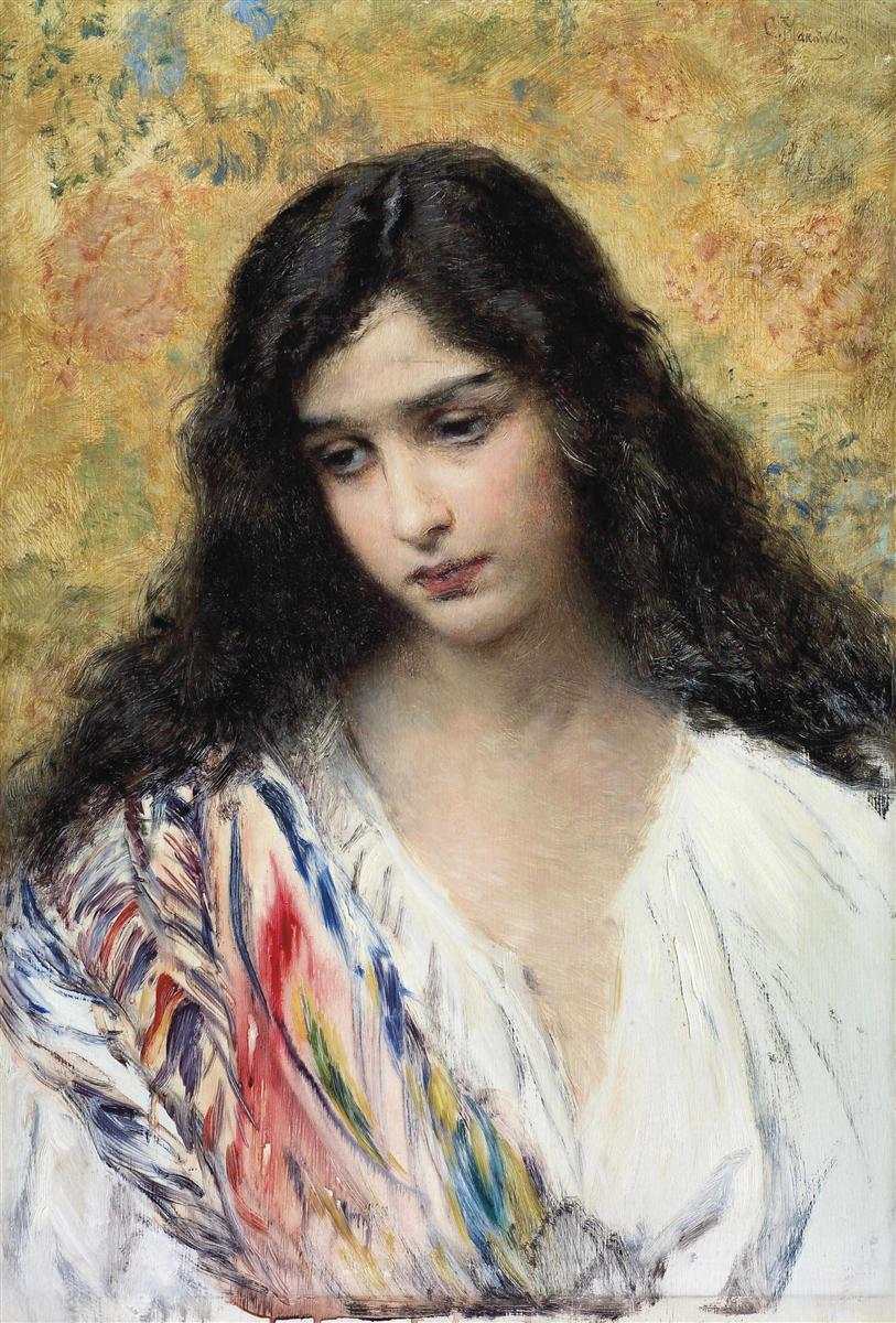 Konstantin Makovsky Russian Beauty 1900 Fine Art Print