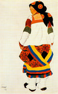Leon Bakst Russian Peasant Woman 1922 Fine Art Print