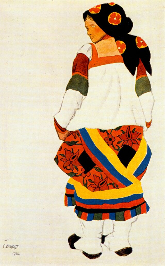 Leon Bakst Russian Peasant Woman 1922 Fine Art Print