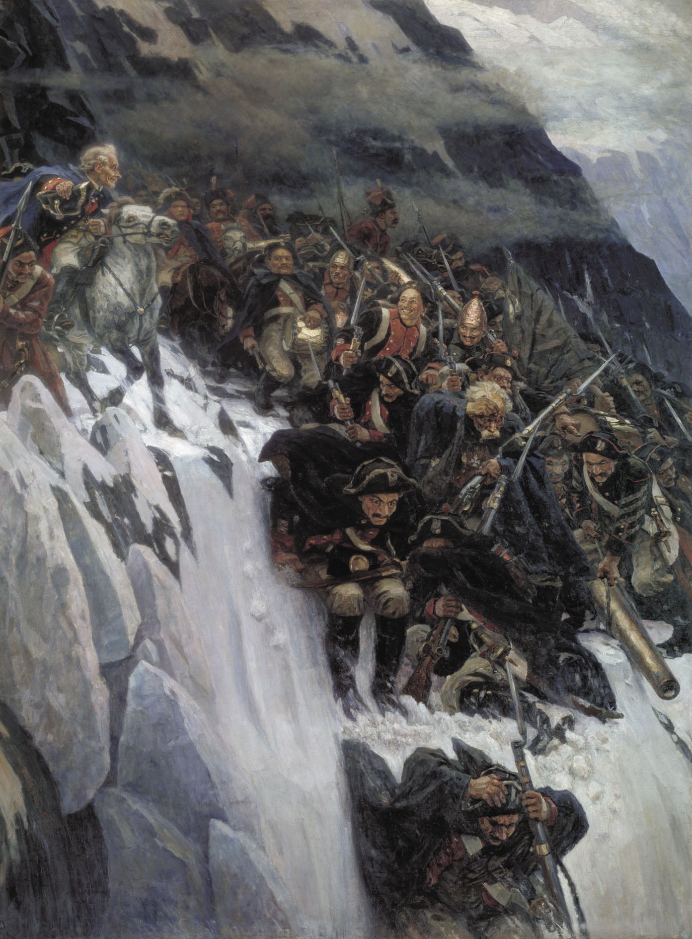 Vasily Surikov Russian Troops under Suvorov Crossing the Alps 1899 Fine Art Print