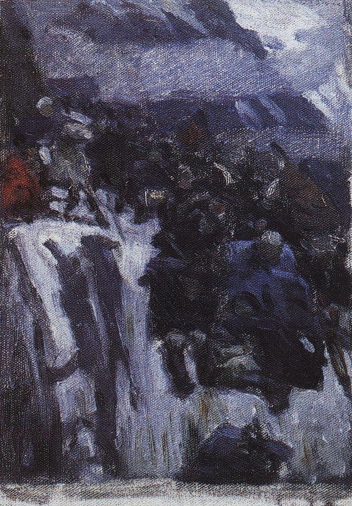 Vasily Surikov Russian Troops Under Suvorov Crossing the Alps (Study) 1899 Fine Art Print