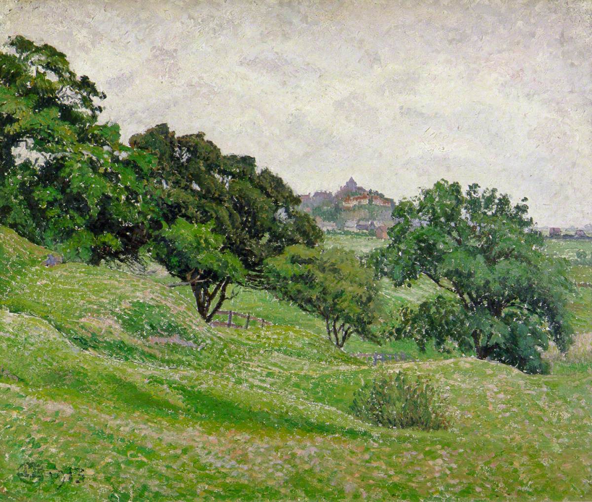 Lucien Pissarro Rye from Cadboro Cliff, Grey Morning 1913 Fine Art Print