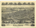 Canal Dover Ohio Historic Panoramic Town Map 1899 Fine Art Print