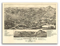 Trinidad Colorado 1882 Historic Panoramic Town Map 1882 Fine Art Print