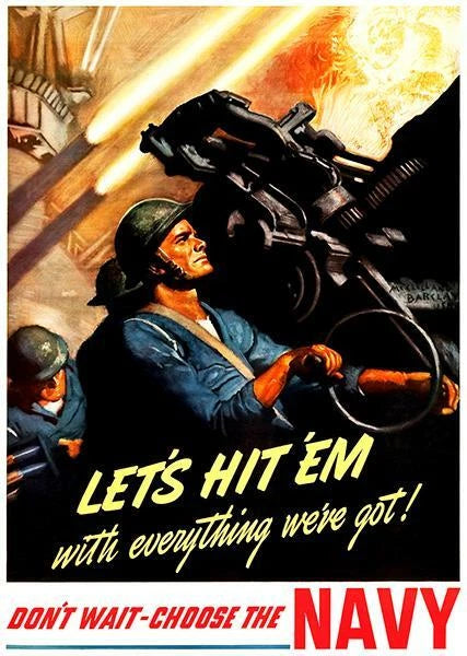 Don’t Wait Choose the Navy WW2 Enlistment 1940 Fine Art Print
