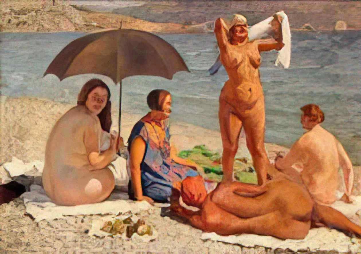 Ilya Mashkov On the Beach. Gurzuf 1926 Fine Art Print