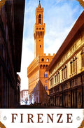 Vintage Palazzo Vecchio Tower Florence Italy Poster 1930 Fine Art Print