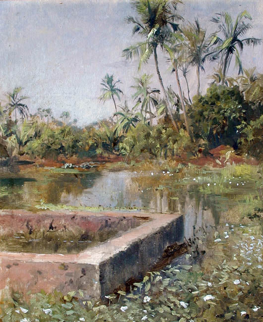 Edwin Lord Weeks Sacred Lake, Bombay 1885 Fine Art Print