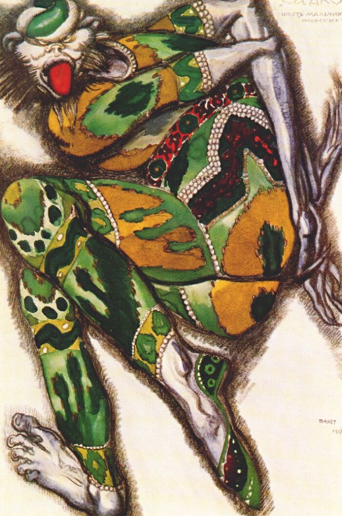 Leon Bakst Sadko the Green Monster 1917 Fine Art Print