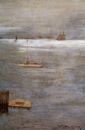 William Merritt Chase Sailboat at Anchor 1881 Fine Art Print