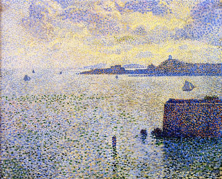 Theo van Rysselberghe Sailboats and Estuary 1892 Fine Art Print