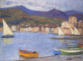 Henri Martin Sailboats in the Port of Collioure 1920 Fine Art Print