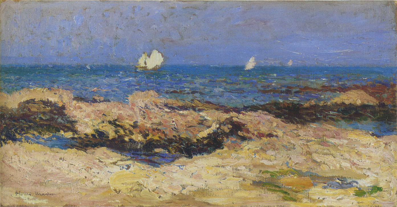 Henri Martin Sailboats Near the Coast 1915 Fine Art Print
