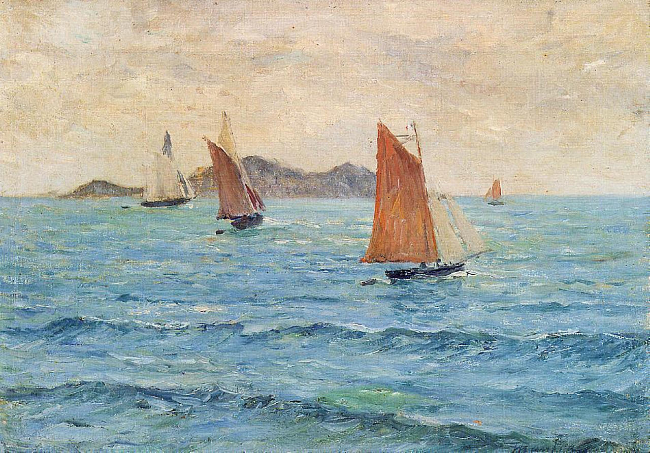 Maxime Maufra Sailboats 1900 Fine Art Print