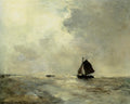 Johan Hendrik Weissenbruch Sailing Boat in Choppy Seas 1901 Fine Art Print