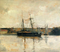 John Henry Twachtman Sailing Boats, Dieppe Harbor 1885 Fine Art Print