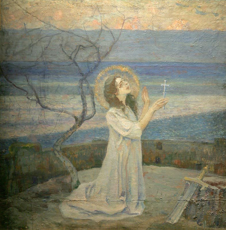 Mikhail Nesterov Saint Barbara 1924 Fine Art Print