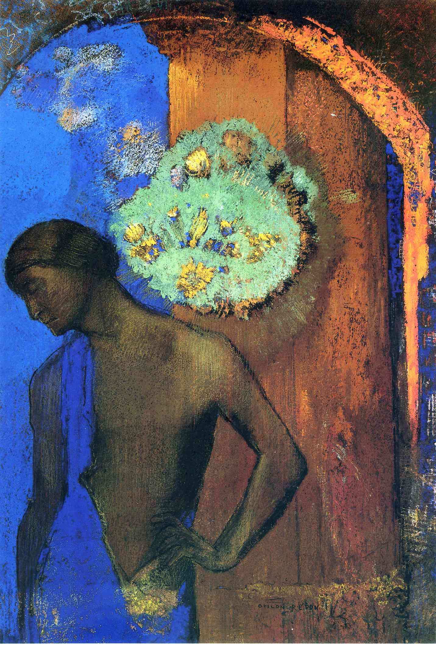 Odilon Redon Saint John (The Blue Tunic) 1892 Fine Art Print