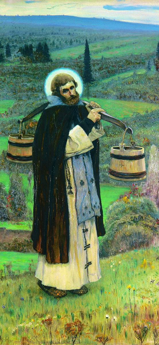Mikhail Nesterov Saint Sergius' Labours (Left Part of the Triptych) 1896 Fine Art Print