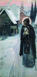 Mikhail Nesterov Saint Sergius' Labours (Right Part of the Triptych) 1896 Fine Art Print
