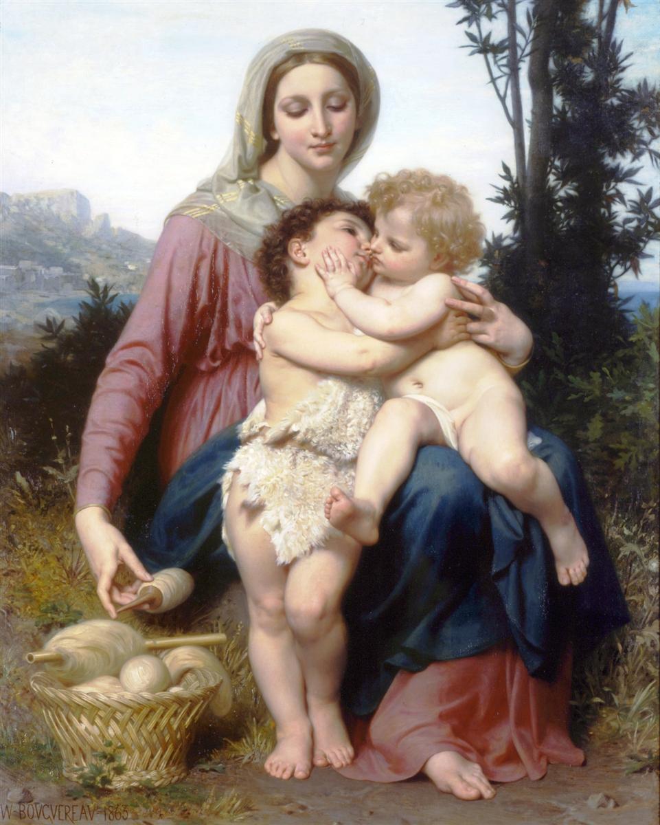 William-Adolphe Bouguereau Holy family 1863 Fine Art Print