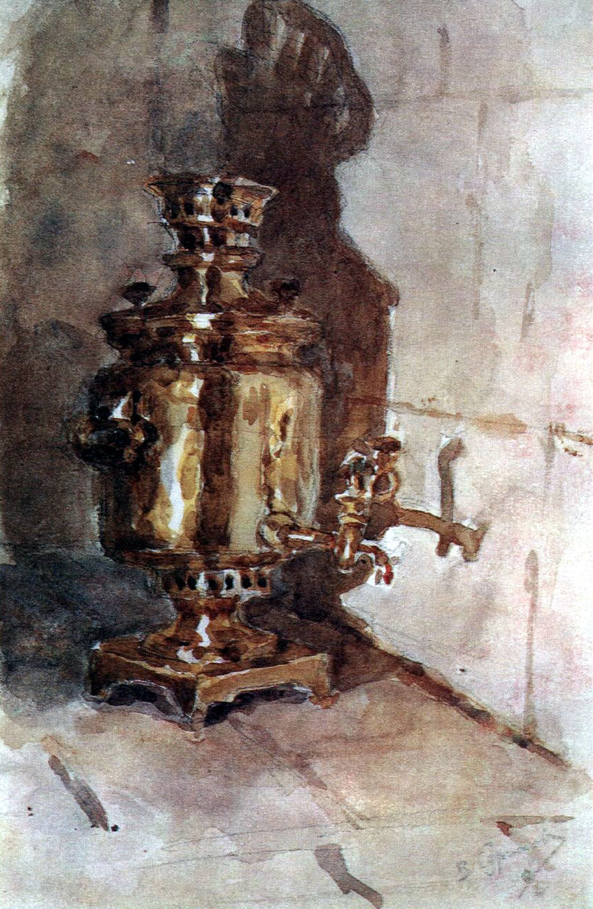 Vasily Surikov Samovar 1876 Fine Art Print