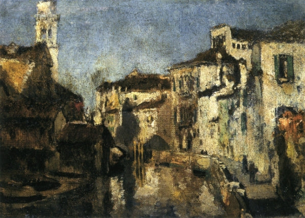 John Henry Twachtman San Trovaso Square, Venice 1878 Fine Art Print